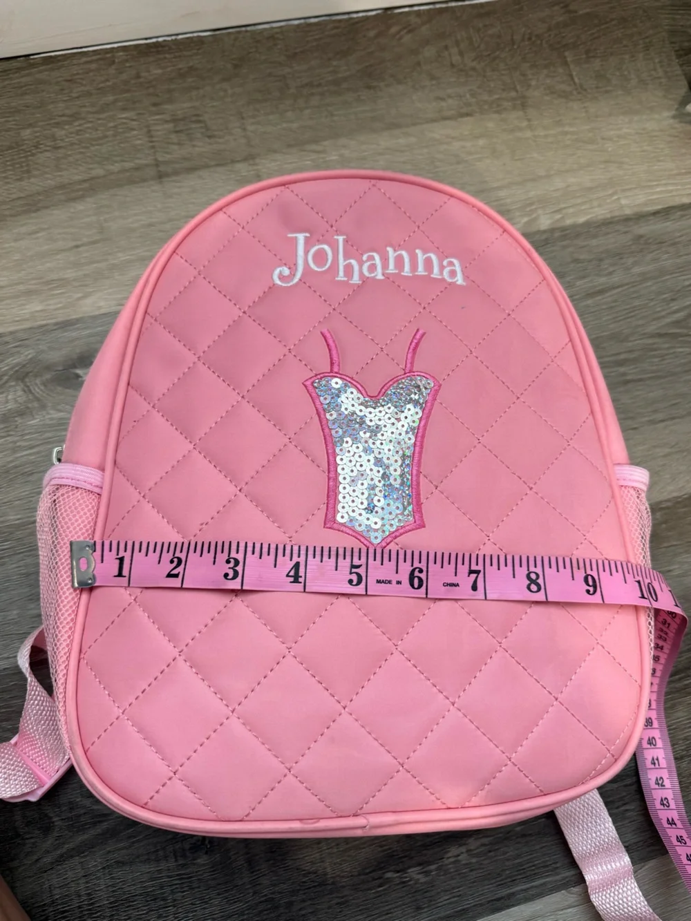 Othr Pink Quilted Kids Backpack with Sequin Ballerina